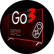 Guide Logo at Go3 Latvian Blog showing a TV screen a red and black background