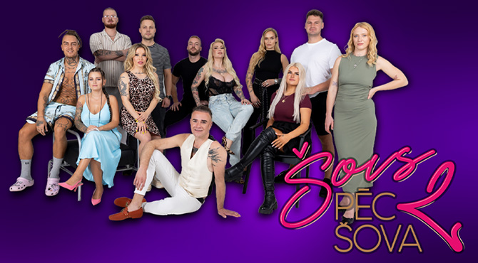 many people on a purple background